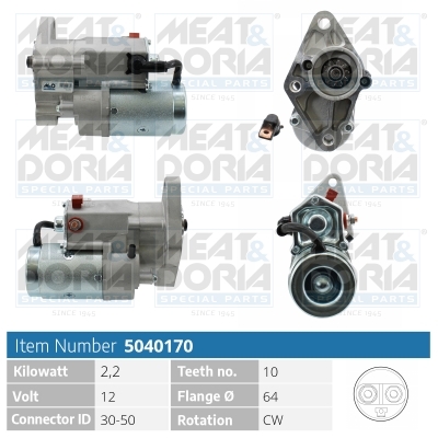 Motorino d'avviamento MEAT & DORIA 5040170