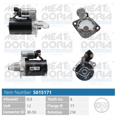 Motorino d'avviamento MEAT & DORIA 5015171