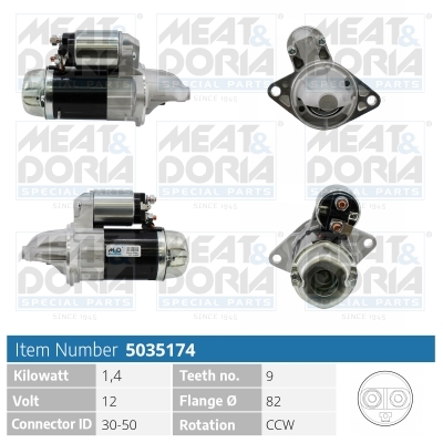 Motorino d'avviamento MEAT & DORIA 5035174