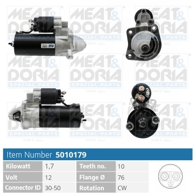 Motorino d'avviamento MEAT & DORIA 5010179
