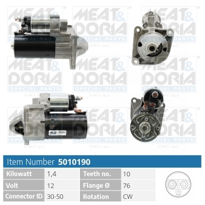 Motorino d'avviamento MEAT & DORIA 5010190