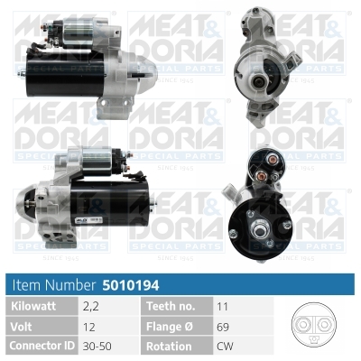 Motorino d'avviamento MEAT & DORIA 5010194