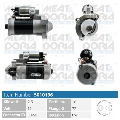 Motorino d'avviamento MEAT & DORIA 5010196