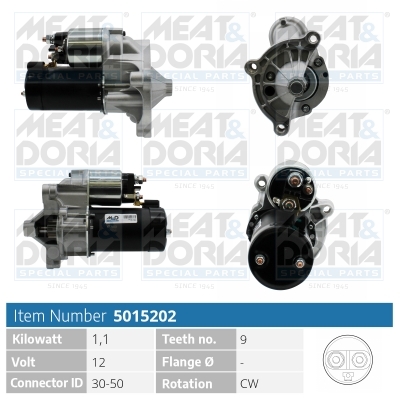 Motorino d'avviamento MEAT & DORIA 5015202