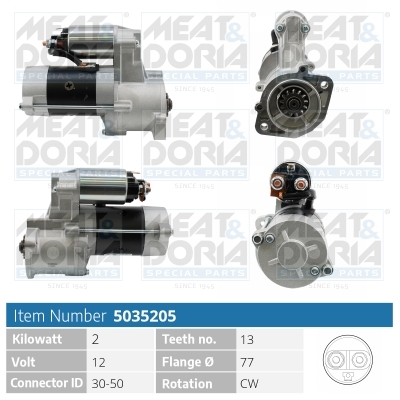 Motorino d'avviamento MEAT & DORIA 5035205