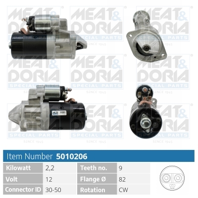 Motorino d'avviamento MEAT & DORIA 5010206