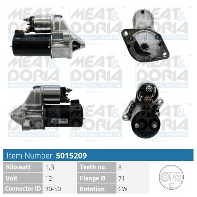 Motorino d'avviamento MEAT & DORIA 5015209