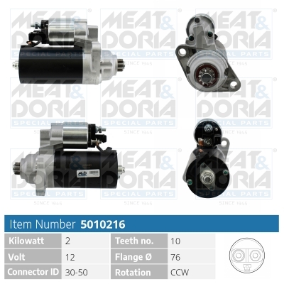 Motorino d'avviamento MEAT & DORIA 5010216