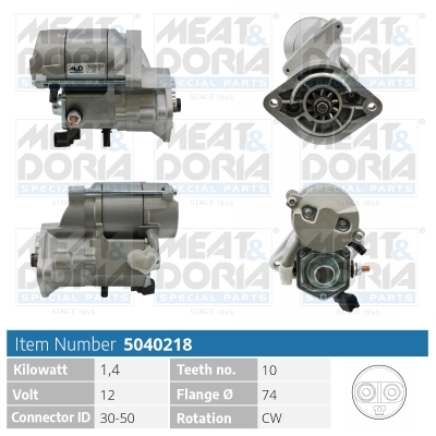 Motorino d'avviamento MEAT & DORIA 5040218
