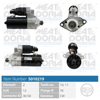 Motorino d'avviamento MEAT & DORIA 5010219