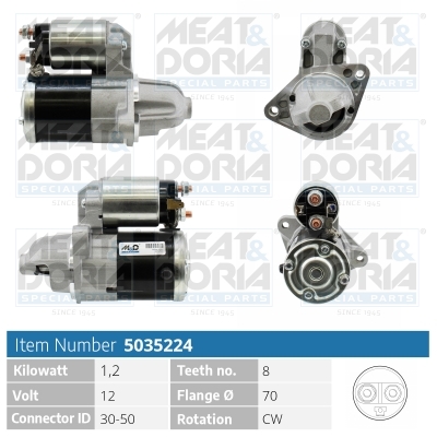 Motorino d'avviamento MEAT & DORIA 5035224