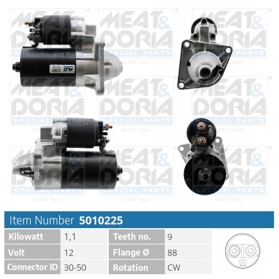 Motorino d'avviamento MEAT & DORIA 5010225