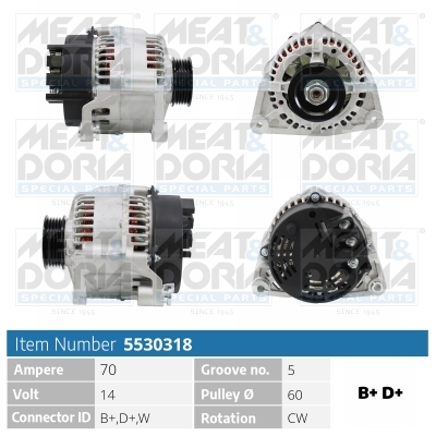 Alternatore MEAT & DORIA 5530318
