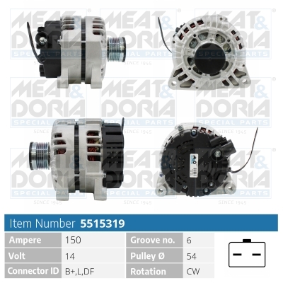 Alternatore MEAT & DORIA 5515319