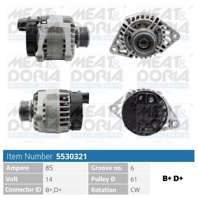 Alternatore MEAT & DORIA 5530321