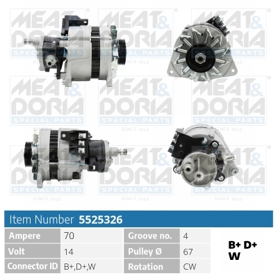 Alternatore MEAT & DORIA 5525326