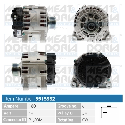 Alternatore MEAT & DORIA 5515332