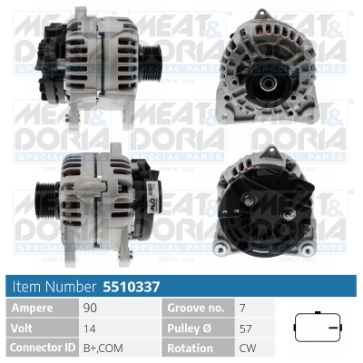 Alternatore MEAT & DORIA 5510337