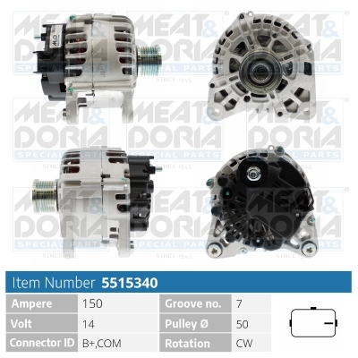 Alternatore MEAT & DORIA 5515340