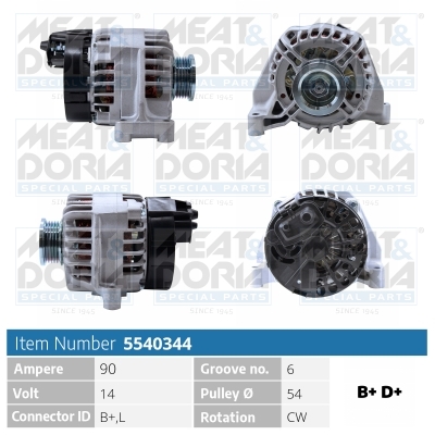 Alternatore MEAT & DORIA 5540344