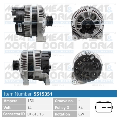 Alternatore MEAT & DORIA 5515351