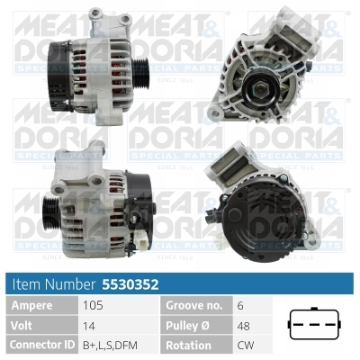 Alternatore MEAT & DORIA 5530352