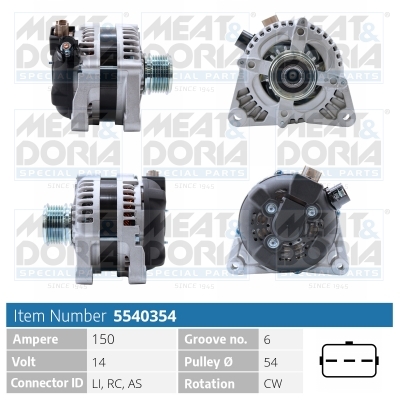 Alternatore MEAT & DORIA 5540354