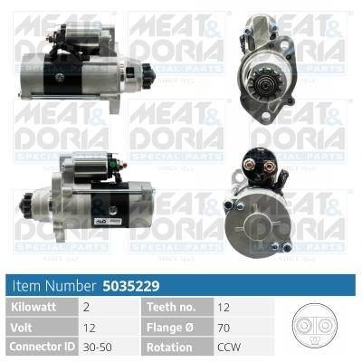 Motorino d'avviamento MEAT & DORIA 5035229