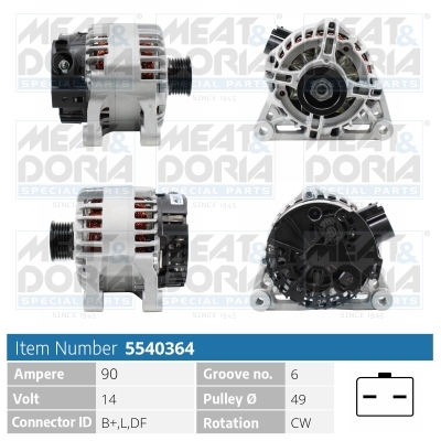Alternatore MEAT & DORIA 5540364