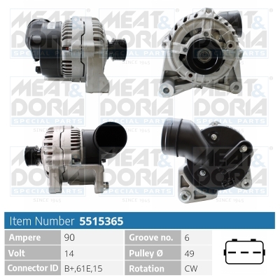 Alternatore MEAT & DORIA 5515365