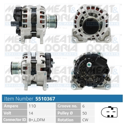 Alternatore MEAT & DORIA 5510367
