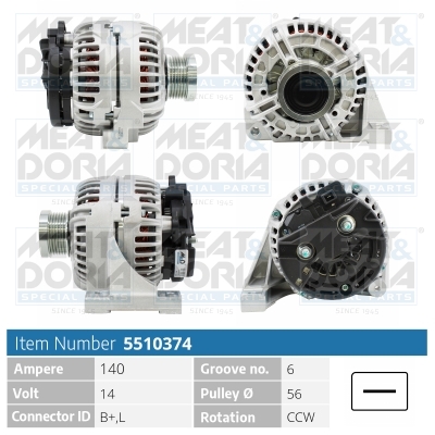 Alternatore MEAT & DORIA 5510374