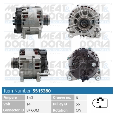 Alternatore MEAT & DORIA 5515380