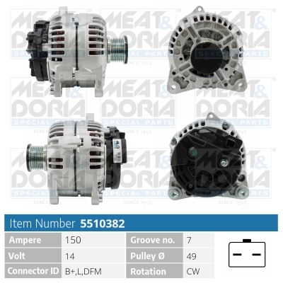 Alternatore MEAT & DORIA 5510382