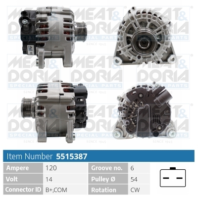 Alternatore MEAT & DORIA 5515387