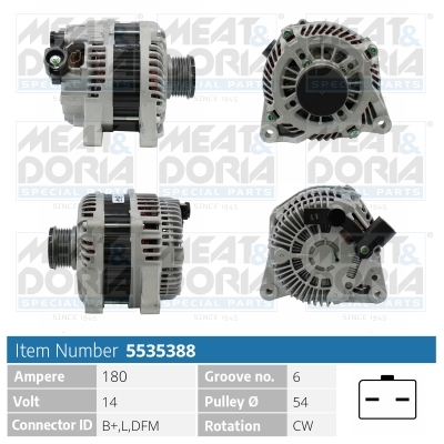 Alternatore MEAT & DORIA 5535388