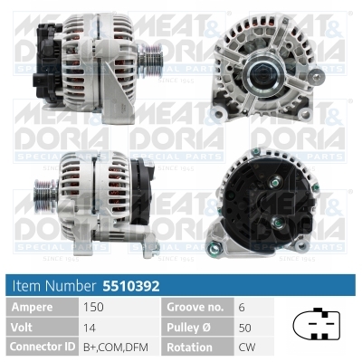 Alternatore MEAT & DORIA 5510392