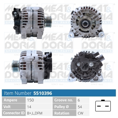 Alternatore MEAT & DORIA 5510396