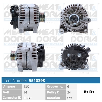 Alternatore MEAT & DORIA 5510398