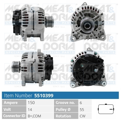 Alternatore MEAT & DORIA 5510399