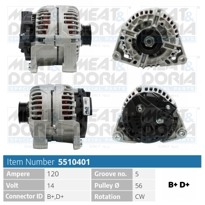Alternatore MEAT & DORIA 5510401