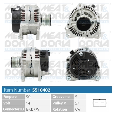 Alternatore MEAT & DORIA 5510402
