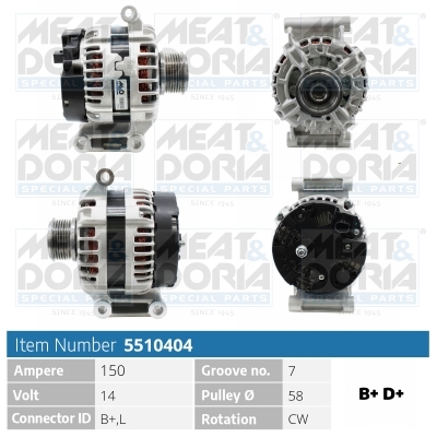 Alternatore MEAT & DORIA 5510404