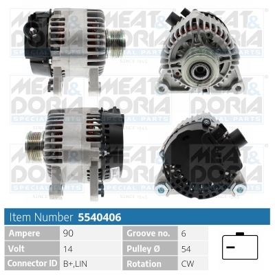 Alternatore MEAT & DORIA 5540406