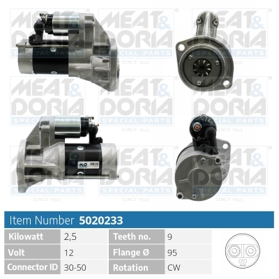 Motorino d'avviamento MEAT & DORIA 5020233