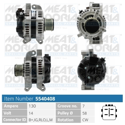 Alternatore MEAT & DORIA 5540408