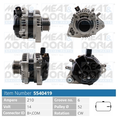 Alternatore MEAT & DORIA 5540419