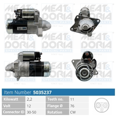 Motorino d'avviamento MEAT & DORIA 5035237
