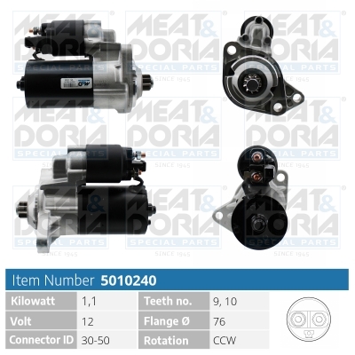Motorino d'avviamento MEAT & DORIA 5010240