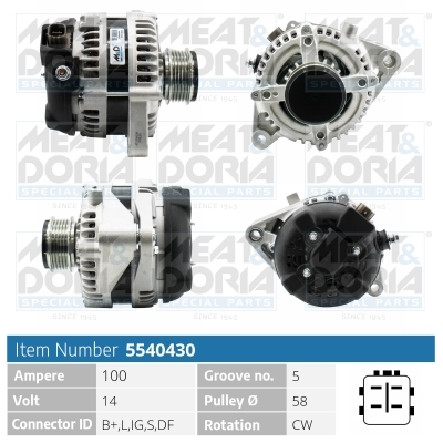 Alternatore MEAT & DORIA 5540430